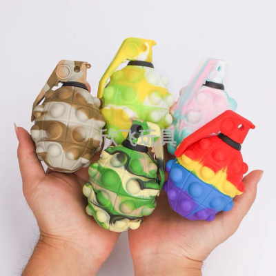 Cross-Border Rat Killer Pioneer Squeeze Ball Silicone 3D Vent Decompression Bubble Music Toy Ball Creative Grenade Ball