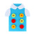 Kindergarten Non-Woven Fabric Hand-Threading Sewing Button T-shirt Lace up Education Toy Activity Area Corner Material