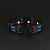 New Double Row Magnet Bracelet European and American Fashion Men's Carbon Fiber Stickers Bracelet Cross-Border Special