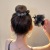 Black Barrettes Bun Mesh Bow Grip Female Updo Gadget Korean Clip Headdress Hairpin Hair Jaw Clip