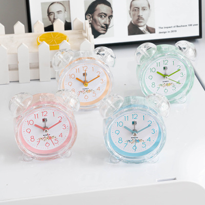 Fashion Simple Plastic Candy Color Cabas Bedroom Bedside Mute Electronic Alarm Digital Clock