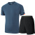 Summer Sports Suit Men's Quick-Drying T-shirt Men's Clothes with Ice Silk Suit Stretch Short-Sleeved Shorts