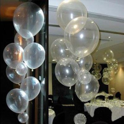 12-Inch Transparent Balloon Open Space Ball Bar KTV Wedding Room Decorations Arrangement Internet Celebrity Bounce Ball Rubber Balloons