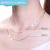 Box Snake Bone Melon Seeds Water Wave Ingot O-Shaped Silver Jewelry Pendant Necklace Silver Necklace Clavicle Chain