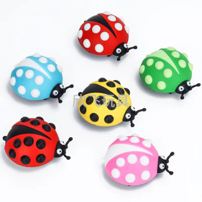 Rat Killer Pioneer Silicone Ladybug Stress Relief Ball Press Squeeze Bubble Music Vent Decompression Toy Children Squeezing Toy