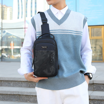  Casual Handbag Crossbody Bag Trendy Men's Chest Bag Water-Resistant and Wear-Resistant Shoulder Bag Sports Chest Bag