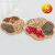 Flower Bamboo Dried Fruit Food Compartment Tray