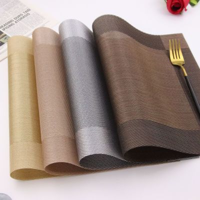 High-End Hotel Western-Style Placemat Four-Corner Frame PVC Anti-Scald Non-Slip Placemat Table Mat Cup Mat Cross-Border Amazon Hot Sale