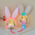 Festival Lantern Ornament Children's Portable Antique Rabbit Festive Lantern DIY Handmade Material Package GD Decoration