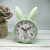 Little Alarm Clock Creative Clock Alarm Adorable Rabbit Bedside Cute Children Cartoon Mute Clock Student Minimalist SM