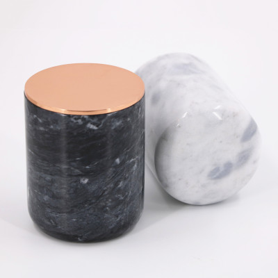 SOURCE Factory Direct Sales Natural Marble Storage Tank Seasoning Containers Pen Holder Candlestick (without Wax) Wholesale Multi-Color