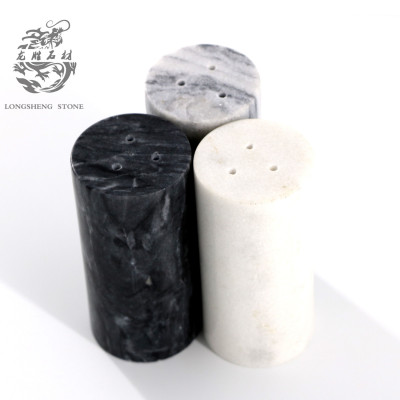 Factory Natural Marble Seasoning Containers Pepper Sprinkling Seasoning Bottle Storage Tank Cumin Powder Can with Logo