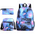 Star Baby Stitch Stitch Backpack Shoulder Bag + Pencil Case Black Student Schoolbag Three-Piece Set