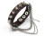 Pe178 Foreign Trade European and American Rivets Punk Jewelry Leather Bracelet Spike 3 Chains Pendant Hand Strap