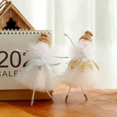 New Christmas Decoration Supplies Ballet Girl Pendant Christmas Plush Angel Christmas Tree Creative Hanging Pieces