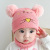 Bena Bear Cute Heart Rabbit Cap Winter Hat Knitted Hat Warm Cap Set