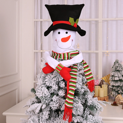 Popular Christmas Decoration Non-Woven Snowman Tree Top Decoration Snowman Tree Decoration Christmas Decoration