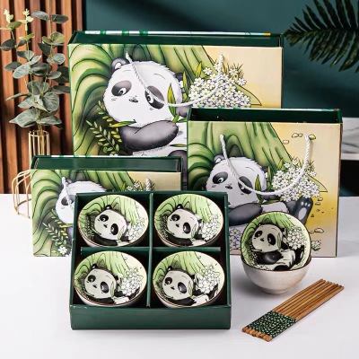 and Dishes Ceramic Bowl Gift Box Tableware Bowl Chopsticks Set Opening Gift Promotion Activity Small Gift Bowl Set Gift