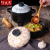 Ceramic Pot King Japanese Casserole/Stewpot Household Gas Dedicated Open Fire and High Temperature Resistance Ceramic Soup Casserole Porridge Earthen Jar