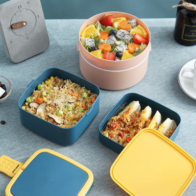 Japanese Handheld Double Deck Lunch Box