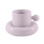 Chaozhou Manufacturer Korean Ins Style Coffee Set Set Printed Logo Pure Color Glaze Ceramic Coffee Cup Good-looking