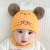 Bena Bear Cute Heart Rabbit Cap Winter Hat Knitted Hat Warm Cap Set