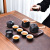 Black Porcelain Side Handle Pot Kung Fu Tea Set Company Gift Business Gift Enterprise Logo Printing Set Gift Box