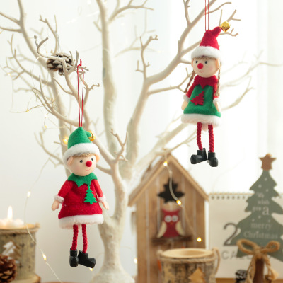 New Cross-Border Christmas Cute Elf Doll Small Pendant Christmas Tree Decoration Pendant Accessories