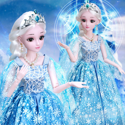 60cm Large Tongle Barbie Doll Toy Doll Girl Lisa Elsa Princess Elsa Suit Single Cloth