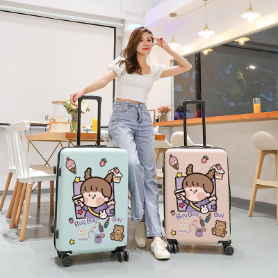 Luggage Men's Customized Internet Celebrity Boarding 20-Inch Trendy Student Trolley Case Universal Wheel Travel Leather Suitcase One Piece Dropshipping