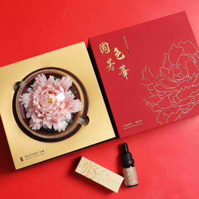 Ceramic Hand-Pinching Flower Peony Flower Aroma Diffuser Home Decoration Gift Box Sets Support All Kinds of Patterns