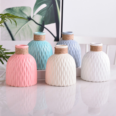 All Kinds of Creative Ceramic Crafts Ceramic Vase Flower Arrangement Artificial Flower Small Mouth Ceramic Flowerpot