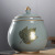 Tea Pot Ceramic Logo Large Blue Glaze Gold Painting Sealed Storage Tank Gift Box Ge Kiln Tea Packaging Jar