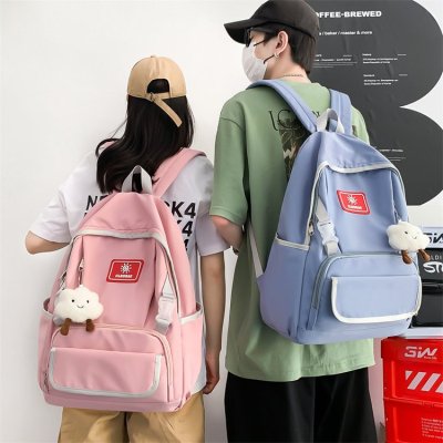 2022 Summer New Backpack Nylon Cloth Light Pink Ribbon Pendant without Pendant