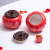 Chinese Style All the Best Ceramic Persimmon Shape Tea Jar Wedding Candy Jar Gift Logo