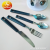 24pcs Plastic Handle Stainless Steel Knife Rack Tableware Knife, Fork and Spoon Small Spoon