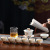 Annual Meeting Gifts Mutton Fat Jade Kung Fu Gaiwan Tea Set Household Tea Maker Tea Bowl Set Gift Box
