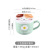 Manor Cute Cartoon Porcelain Handle Bowl Underglaze Fruit Salad Bowl Instant Noodle Bowl Microwaveable Oven Household