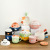 Manor Cute Cartoon Porcelain Handle Bowl Underglaze Fruit Salad Bowl Instant Noodle Bowl Microwaveable Oven Household