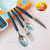 Plastic Handle Stainless Steel Knife, Fork and Spoon Tableware Set