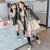 Girls' Plaid Stitching Shirt Dress 2022 Spring and Autumn Korean Style Bow Western Style Mother-Daughter Matching Outfit Parent-Child Dress