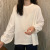 Women's 2022 New Autumn Korean Style Loose Pullover Student Lantern Sleeve Long Sleeve T-shirt Women's Solid Color Bottoming Shirt Fashion