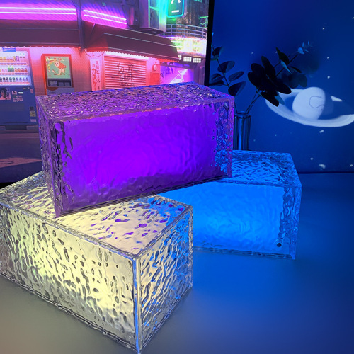 foreign trade exclusively for ice cube touch small night lamp simple gift bedside living room table lamp warm creative ambience light