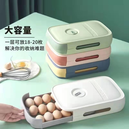 automatic roll-out egg storage box flip egg storage box double layer egg storage box single layer egg storage box thin egg storage box