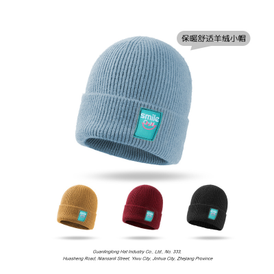 Autumn and Winter New Hat Female Cashmere Knitted Cap Outdoor Keep Warm Sleeve Cap Korean Style Versatile Wool Warm Hat