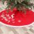 New Christmas Decoration Knitted Jacquard Embroidered Elk Snowflake Tree Skirt Christmas Tree Tree Skirt Apron Accessories