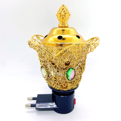 Cross-Border Indoor Plug-in Incense Burner Southeast Asia Sandalwood Stove Metal Crafts Middle East Arab Incense Burner