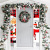 Cross-Border New Arrival Christmas Decorative Door Curtain Creative Cartoon Faceless Old Man Decoration Couplet Flag