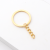 DIY Ornament Accessories Handmade Material 30mm Key Ring Four-Section Chain Electroplating Toy Hanging Ring Factory Wholesale