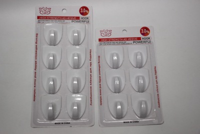 Foreign Trade Hot Sale 8 Pack 6 Pack White Sticky Hook Sticky Hook White Hook